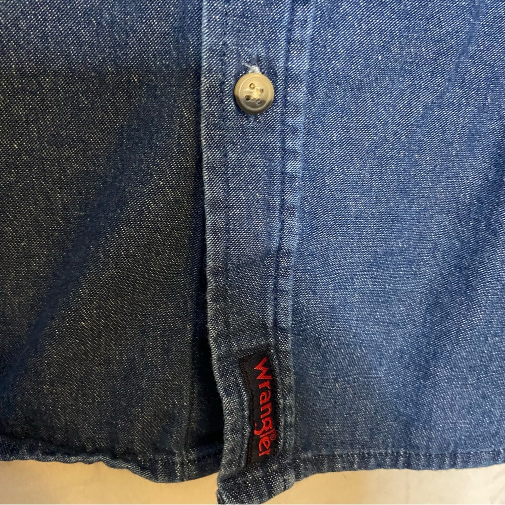 Wrangler Denim Button Down Shirt Size M - Picture 3 of 4